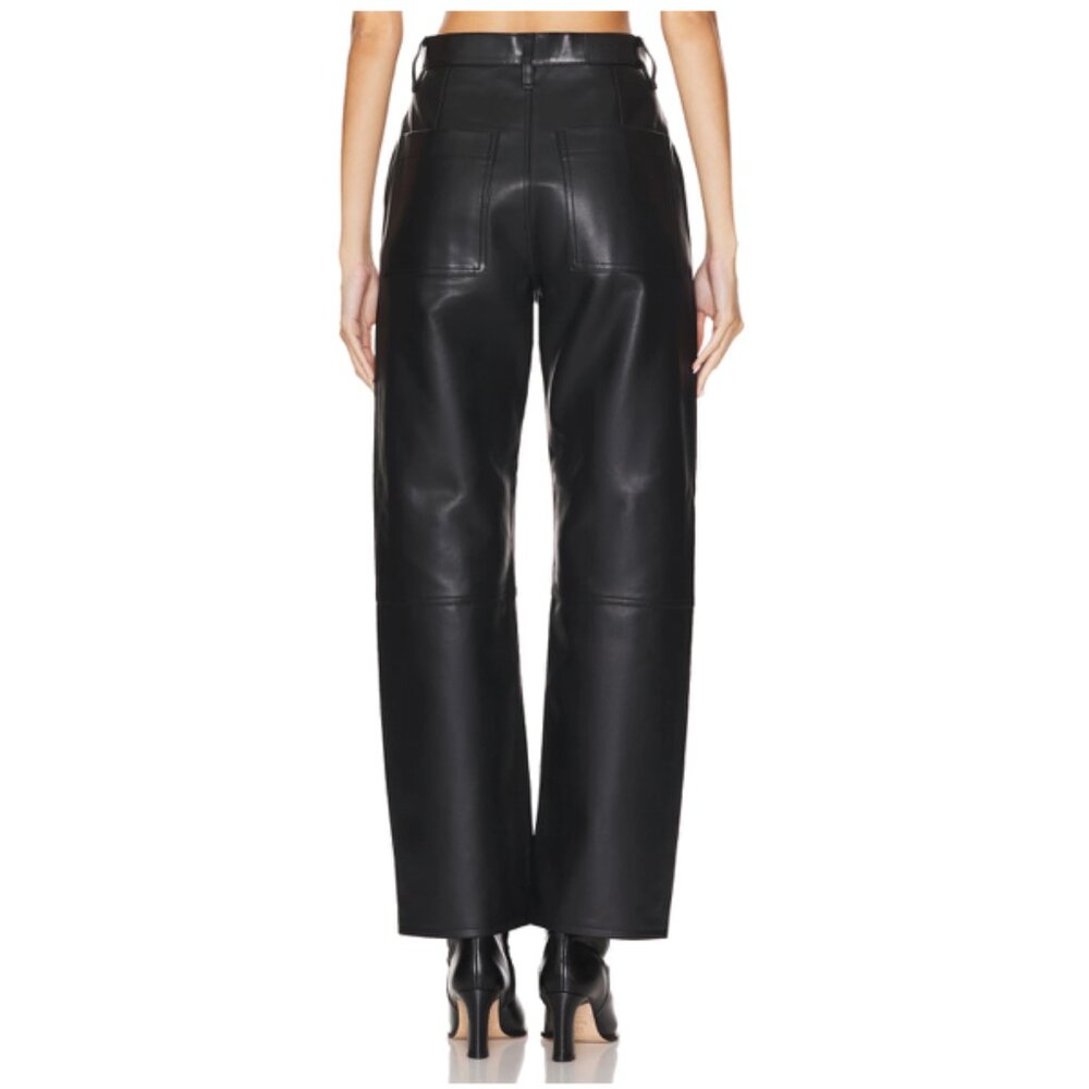 PISTOLA Taylor High Rise Faux Leather Straight Leg - Picture 2 of 13